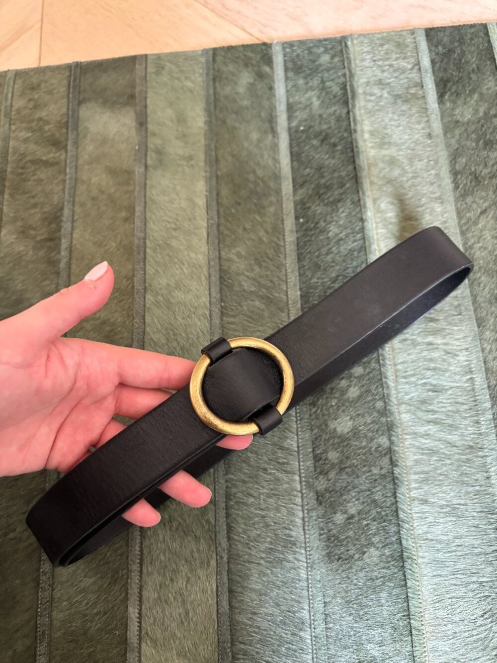 Black Belt with Gold Loop